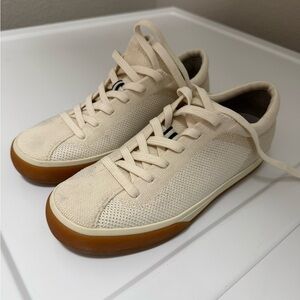 Rothy's Cream Sneakers with Tan Soles